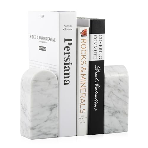 Luxury Marble Bookends for Shelves
