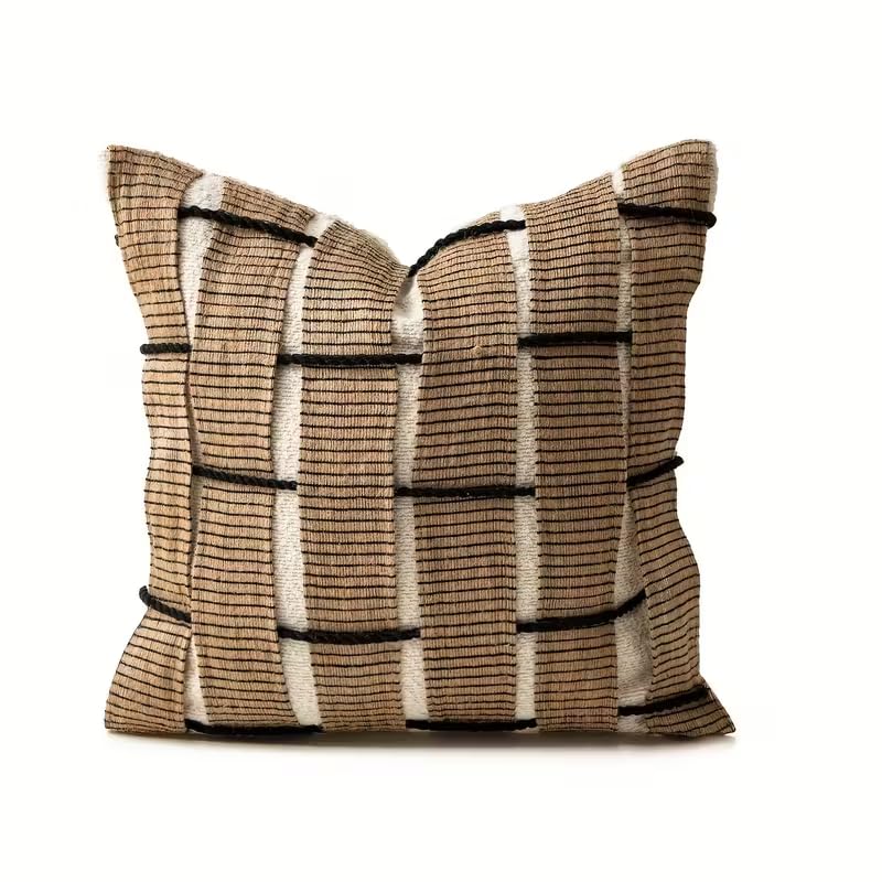 Handwoven Jute Cotton Striped Pillow Covers