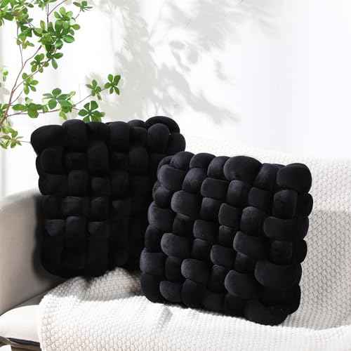 2 Pcs Knot Pillows Square Throw Pillow