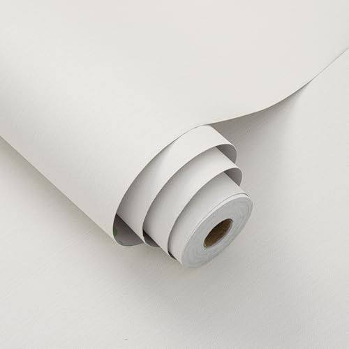 Wallpaper Grasscloth Peel and Stick Wallpaper Fabric Textured Contact Paper Faux Linen Wallpaper Vintage Matte Frosted Waterproof Wallpaper for Bedroom Bathroom Kitchen