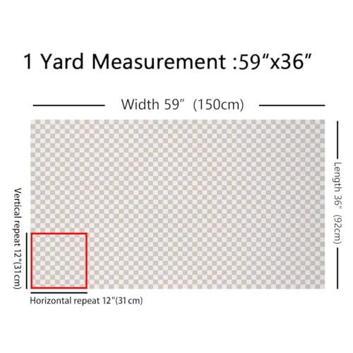 Pink Red Gingham Fabric by The Yard Checkered Soft Flannel Polyester Fabrics for Chairs Sofa