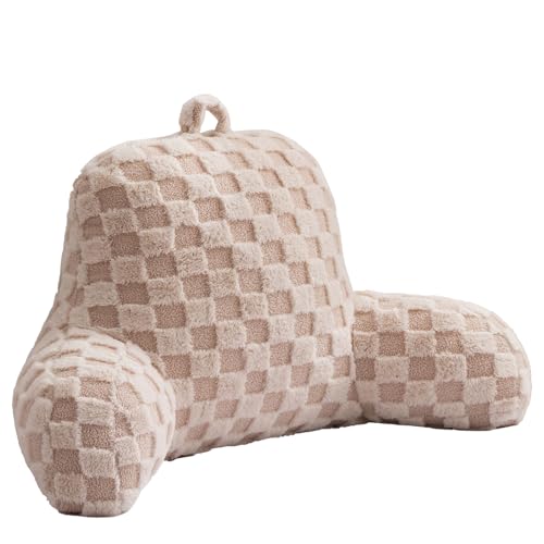 Reading Pillow Bed Rest Wedge Backrest Pillow with Arms Back Support for Sitting Up in Bed Cushion Incline Rest Sleeping Snoring Pillow