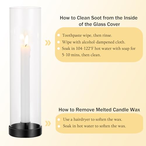 Gold Candlestick Candle Holders Hurricane Glass Clear Taper Candle Holders for Table Centerpiece Wedding Party Birthday Christmas Decor Home Decorations