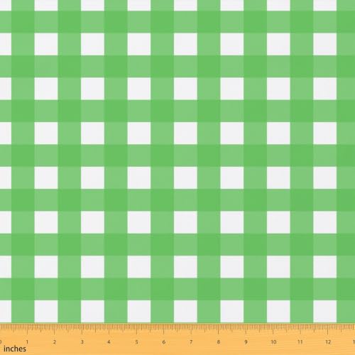 Pink Red Gingham Fabric by The Yard Checkered Soft Flannel Polyester Fabrics for Chairs Sofa