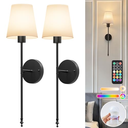 Battery Operated Wall Sconce Set of 2