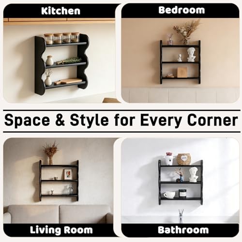 100% Solid Wood Wall Shelf