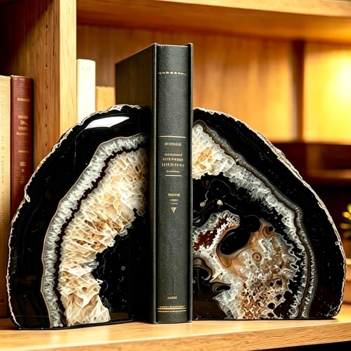 Agate Bookend Decorative Office Bookend Heavy Duty Unique Geode Bookends Nature 1 Pair