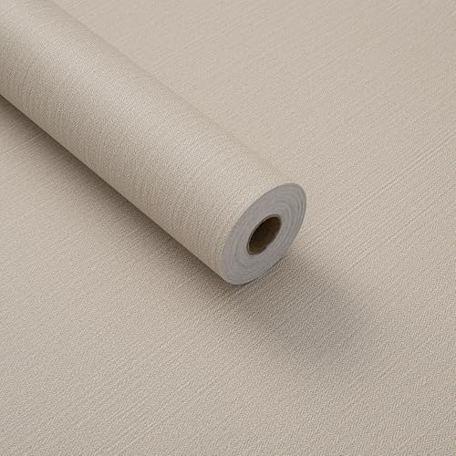 Wallpaper Grasscloth Peel and Stick Wallpaper Fabric Textured Contact Paper Faux Linen Wallpaper Vintage Matte Frosted Waterproof Wallpaper for Bedroom Bathroom Kitchen