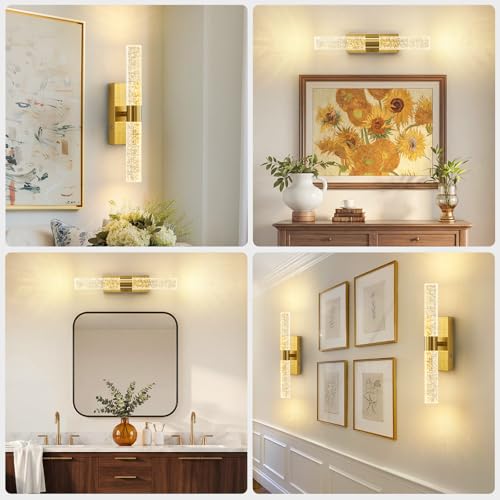 Crystal Battery Operated Wall Sconce