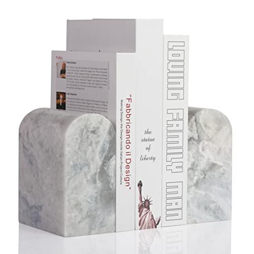 Luxury Marble Bookends for Shelves