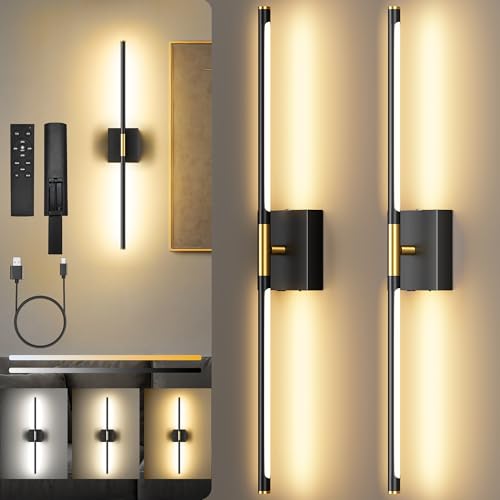 10000mAh Battery Operated Wall Sconces Set of 2