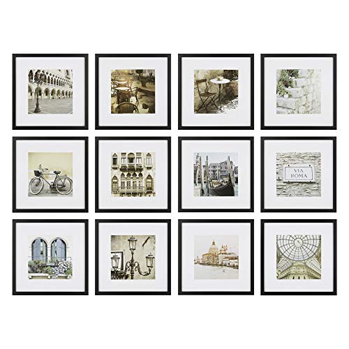 12 Piece Photo Frame Set with Hanging Template