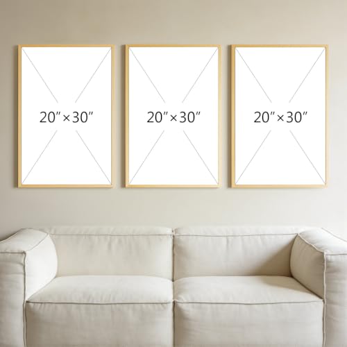 Large Framed 3D Textured Wall Art Set of 3