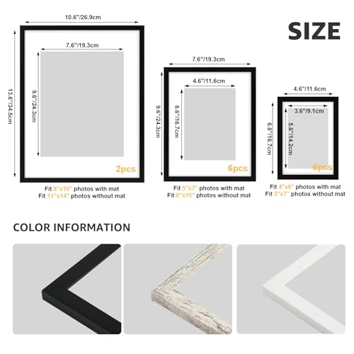 Multi Sizes Picture Frame for Wall and Tabletop Display