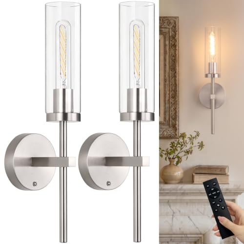 Battery Operated Wall Sconces Set of 2