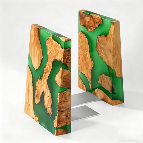 Resin Bookends Pearlescent Resin Bookends for Shelves