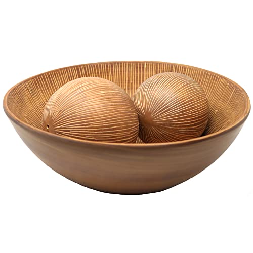 Centerpiece Decorative Bowl with Balls for Home Decor