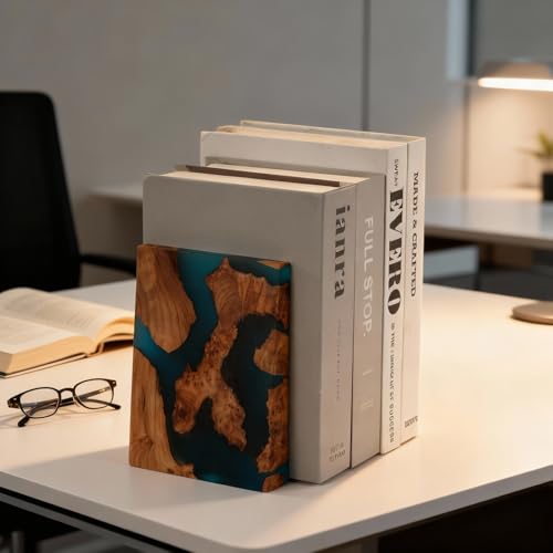 Resin Bookends Pearlescent Resin Bookends for Shelves