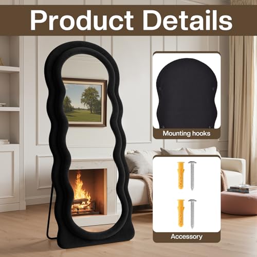 Full Length Mirror Irregular Wavy Full Body