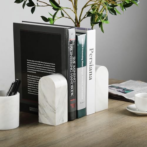 Luxury Marble Bookends for Shelves