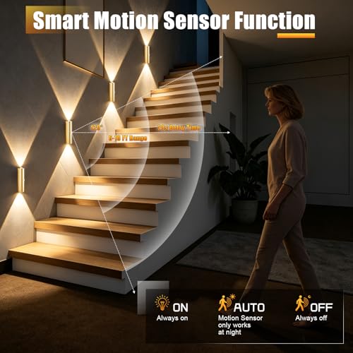 2 Pack Motion Sensor Wall Light