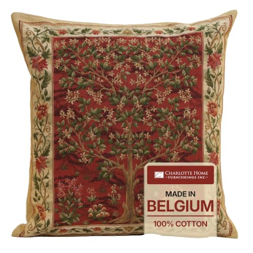 William Morris Woodpecker Left Tapestry Throw Pillow Cover
