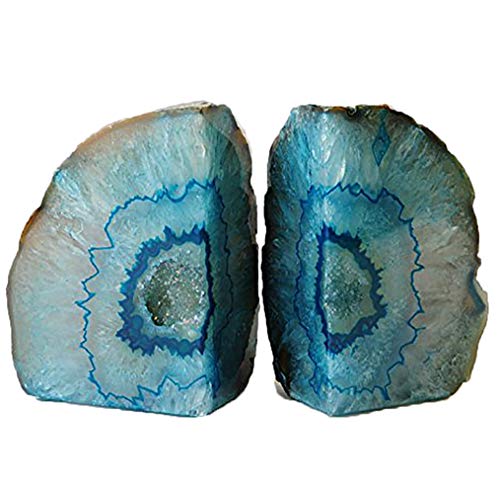 Agate Bookend Decorative Office Bookend Heavy Duty Unique Geode Bookends Nature 1 Pair