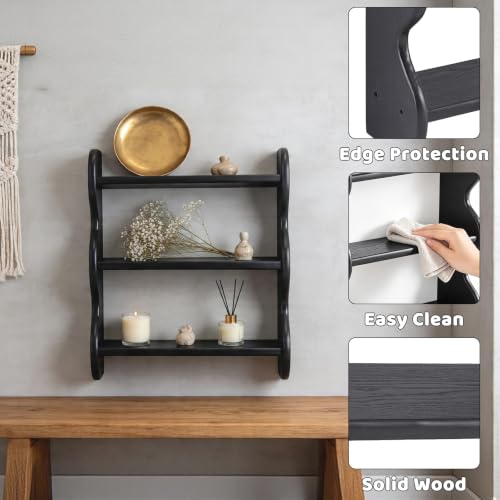 100% Solid Wood Wall Shelf