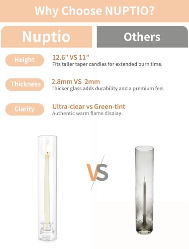 Hurricane Glass Candle Holders for Centerpiece