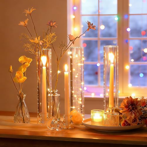 Hurricane Glass Candle Holders