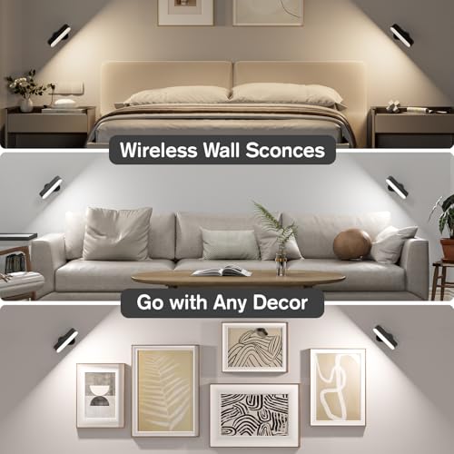 Wall Sconce LED Battery Operated Wall Sconce for Bedroom