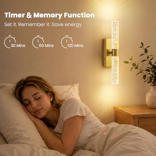 Crystal Battery Operated Wall Sconce