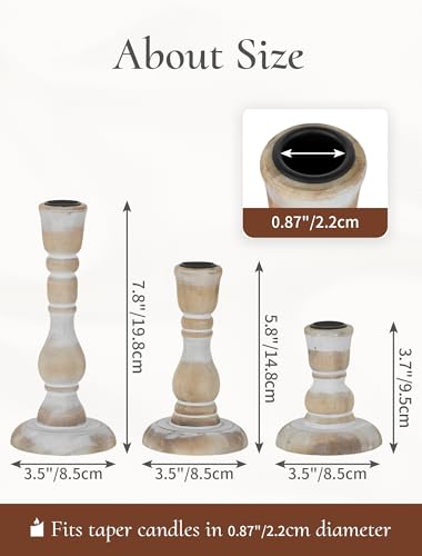 Wood Taper Candle Holders