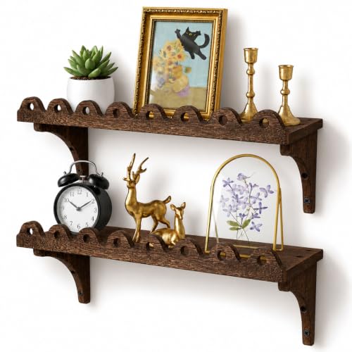 Scalloped Wood Wall Shelves