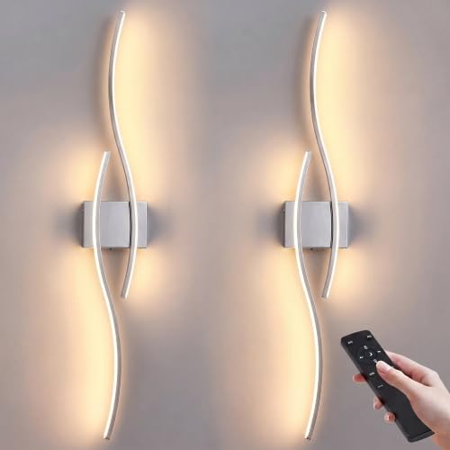 Battery Operated Wall Sconces Set of Two with Remote Control