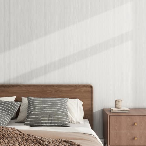 Grasscloth Textured Wallpaper 24in X 393in Peel and Stick Vinyl Fabric Contact Paper for Home Wall Decor