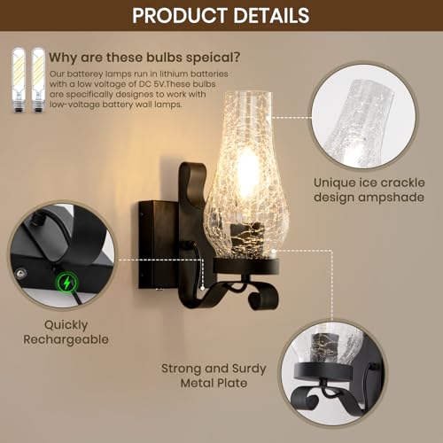 Battery Operated Wall Sconces