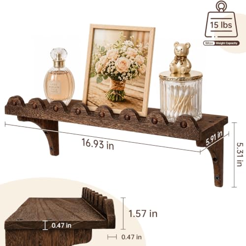 Scalloped Wood Wall Shelves