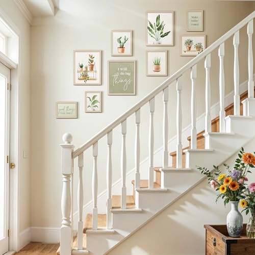 9 Piece Botanical Gallery Wall Art Set