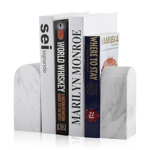 Luxury Marble Bookends for Shelves