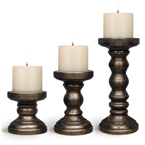 Candle Holder for Pillar Candle Set