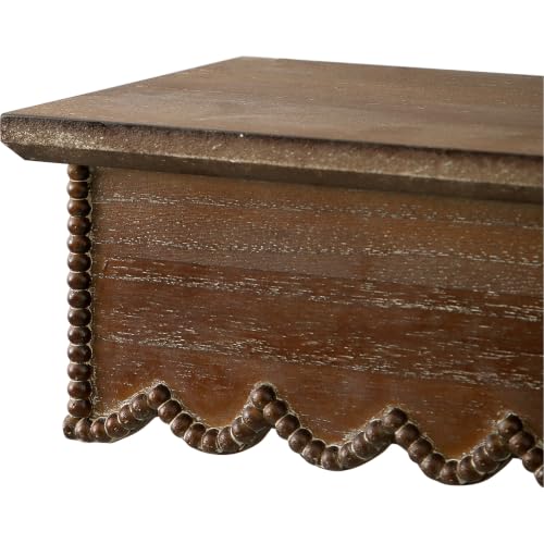 Wood Scalloped Wall Shelf