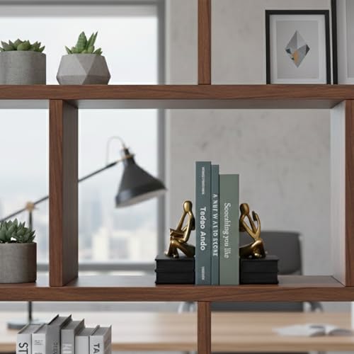 Abstract Resin Reader Bookends Set of 2