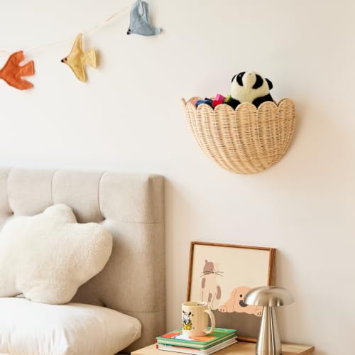 Scalloped Wall Hanging Shelves