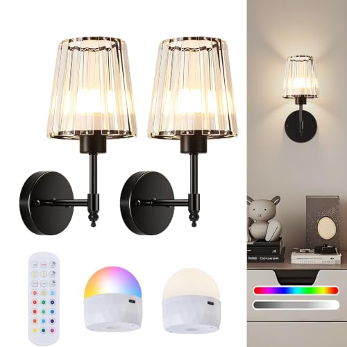 Battery Operated Wall Sconce Set of 2