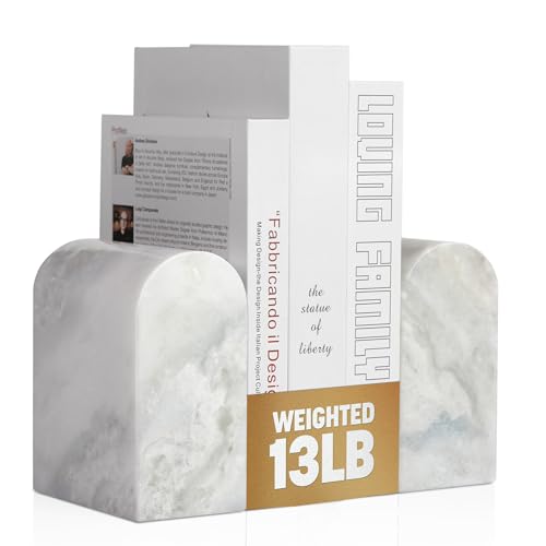 Luxury Marble Bookends for Shelves