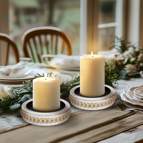 Candle Pedestal for Pillar Candle Set of 2