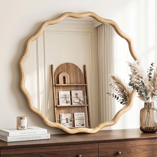 Wood Wave Mirror