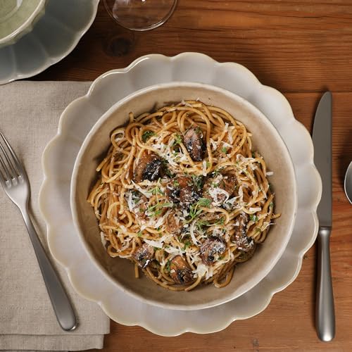 Reactive Glaze Service for 4 Plates and Bowls Dinnerware Set III