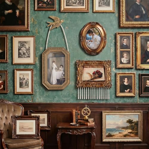 Vintage Picture Frames Set Antique Gold